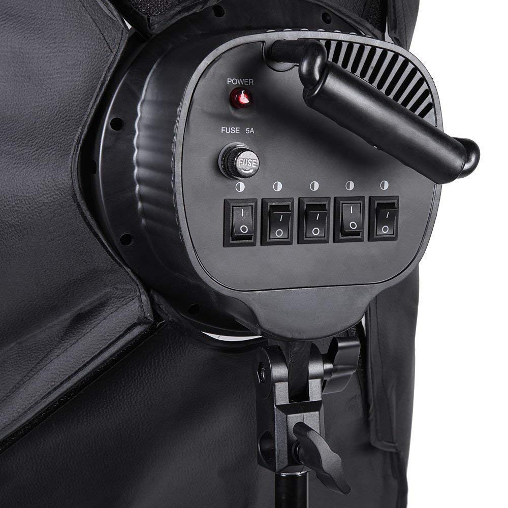 HIFFIN® PRO HD 5 Soft Led Video Light Softbox Kit | 2 Point Lighting | Stand | for YouTube Shooting,Videography, Product Photography, Continuous Studio Lights, Key Fill and Back Light