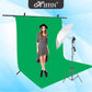 HIFFIN® Green Screen Backdrop 8x12 ft with 9 ft Stand - 6x9 ft Photography Backdrop with 2 Pcs Clamps, 1PCs Carry Bag (T Shape Kit C2 C1 Green & Triple Holder Kit M1)