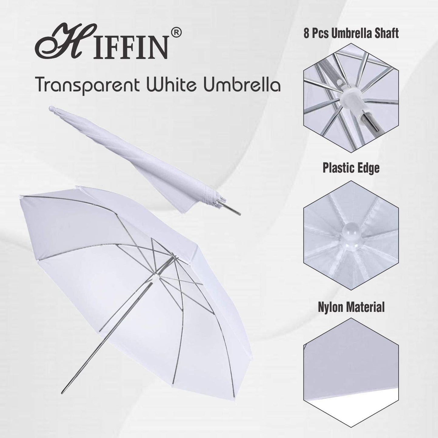 HIFFIN® Extra-Heavy-Duty Porta Kit (14 feet) with Pair of Light Stands, Porta Lights and Umbrellas Professional Studio Setup