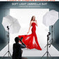 HIFFIN® E27 Studio Single Holder KIT Umbrella White + Studio Light Stand 9 FT+ Umbrella and Bulb Holder KIT Mark IV (4 Single Holder,4 Light Stand 9FT,4 Umbrella, 1 Bag for Kit) (WOB)