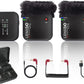 LENSGO 348-C Compact Wireless Microphone System Transmitter/Receiver Wireless Solution with Magnetic Gear Clip-On Lavalier Microphone (2 TX & 1 RX)