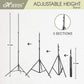 HIFFIN® Green Screen Backdrop 6x9 ft with Stand - 3 Packs 6x9FT Photography Backdrop (Black/Green/White Backdrop) with 1PC 6.5FT T-Shape Backdrop Stands, 4PCs Spring Clamps, 1PCs Carry Bag, 1PC