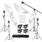 HIFFIN® E27 4 Point Studio Holder Kit Umbrella White + Studio Light Stand 9 FT Bulb Holder KIT Mark IIII | 4 Triple Holder | 4 Light Stand 9ft | 4 Umbrella | 12 x 20 W LED Bulb | 1 Boom | 1 Bag