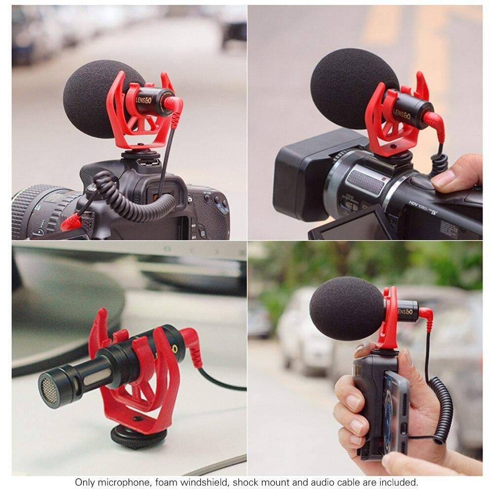 LYM-DMM2 Super Cardioid Video Recording DSLR/Camcorder/Phone Condenser Microphone for Canon Sony Nikon