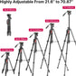 ULANZI VT02 Camera Tripod Monopod 72", DSLR Tripod for Travel, Aluminum Professional Tripod Stand with Phone Mount & 1/4 Screw Quick Release Plates for Nikon Canon Cameras Video Camcorders