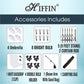 HIFFIN® White Screen Backdrop 6x10 ft with 9 ft Stand 6x9 ft Photography Backdrop with 2 Pcs Spring Clamps, 1PCs Carry Bag (T Shape Kit C2 C1 W & Double Holder Kit M4)
