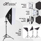 HIFFIN® PRO Quadlux Mark II Soft Led Still & 8.5 x 10 ft Background Support System Kit Video Light Softbox with AC Power, YouTube Shooting, Videography, Portrait, Product