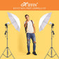 HIFFIN E27 STUDIO DOUBLE  HOLDER KIT UMBRELLA WHITE + STUDIO LIGHT STAND 2.7432M (9 FT)+ UMBRELLA AND BULB HOLDER KIT SET OF 1 (1 SINGLE HOLDER,1 LIGHT STAND 9FT,1 UMBRELLA, 1 18 WT LED BLUB)