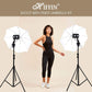 HIFFIN® Studio Home 33 Umbrella Stand Setup with S1 Pro Bracket Umbrella Adapter B-Bracket and Stand Double Set with Continuous/Video Light with 1000...