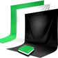HIFFIN® 8 x 12 FT 3 PCS | Black | White | Green LEKERA Backdrop Photo Light Studio Photography Background