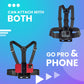 HIFFIN J Mount & A E P Universal Mobile Clip New & Go Pro Screw and Small Size Camera and Selfie Stick Holder New Tripod Attachment (Black)