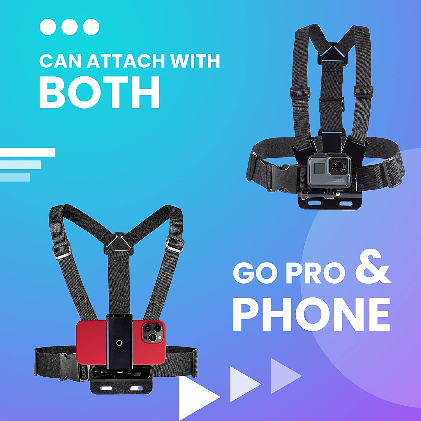 HIFFIN J Mount & A E P Universal Mobile Clip New & Go Pro Screw and Small Size Camera and Selfie Stick Holder New Tripod Attachment (Black)