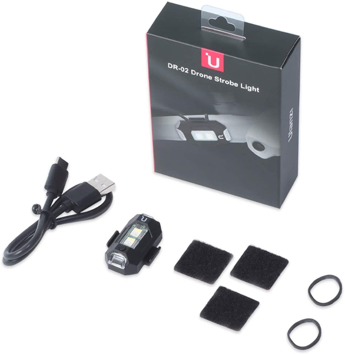 Ulanzi DR-02 Strobe LED Drone Light Compatible with DJI Mavic AIR 2 Pro Inspire 2 Pro; 3 km Visible Anti-Collision Light with Adjustable 3 Colours and 110mAh Battery