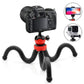 HIFFIN® 360 ° Rotatable Ball Head Flexible Gorillapod Tripod with Free Tripod Mount & Mobile Attachment for DSLR, Action Cameras & Smartphon - Black (Flexible Tripod 12 + 3 inches with Holder N)