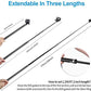 TELESIN 106" Ultra Long Selfie Stick Lightweight High Tenacity Carbon Fibre Extendable Handheld Monopod for Gopro 6 5 4 3+ 3 2 1 Session Digital Camera & Most of the Digital Camera