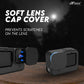 HIFFIN® Silicone Lanyard Sleeve Protective Cover + 3 PCS Tempered Glass Screen Guard with Silicone Lens Cover Compatible with Go Pro Hero 9 Black Action Camera Accessories (Black + Screen Guard)
