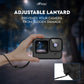 HIFFIN® Silicone Lanyard Sleeve Protective Cover + 3 PCS Tempered Glass Screen Guard with Silicone Lens Cover Compatible with Go Pro Hero 9 Black Action Camera Accessories (Black + Screen Guard)