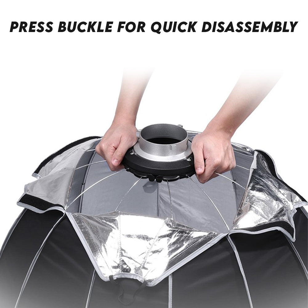 ULANZI (90 cm) Lightweight & Portable Soft Box Comes Quick Release Octagonal Softbox With Grid & 2 Diffuser Sheets | Carrying Case | (Octagonal Softbox 90 cm)